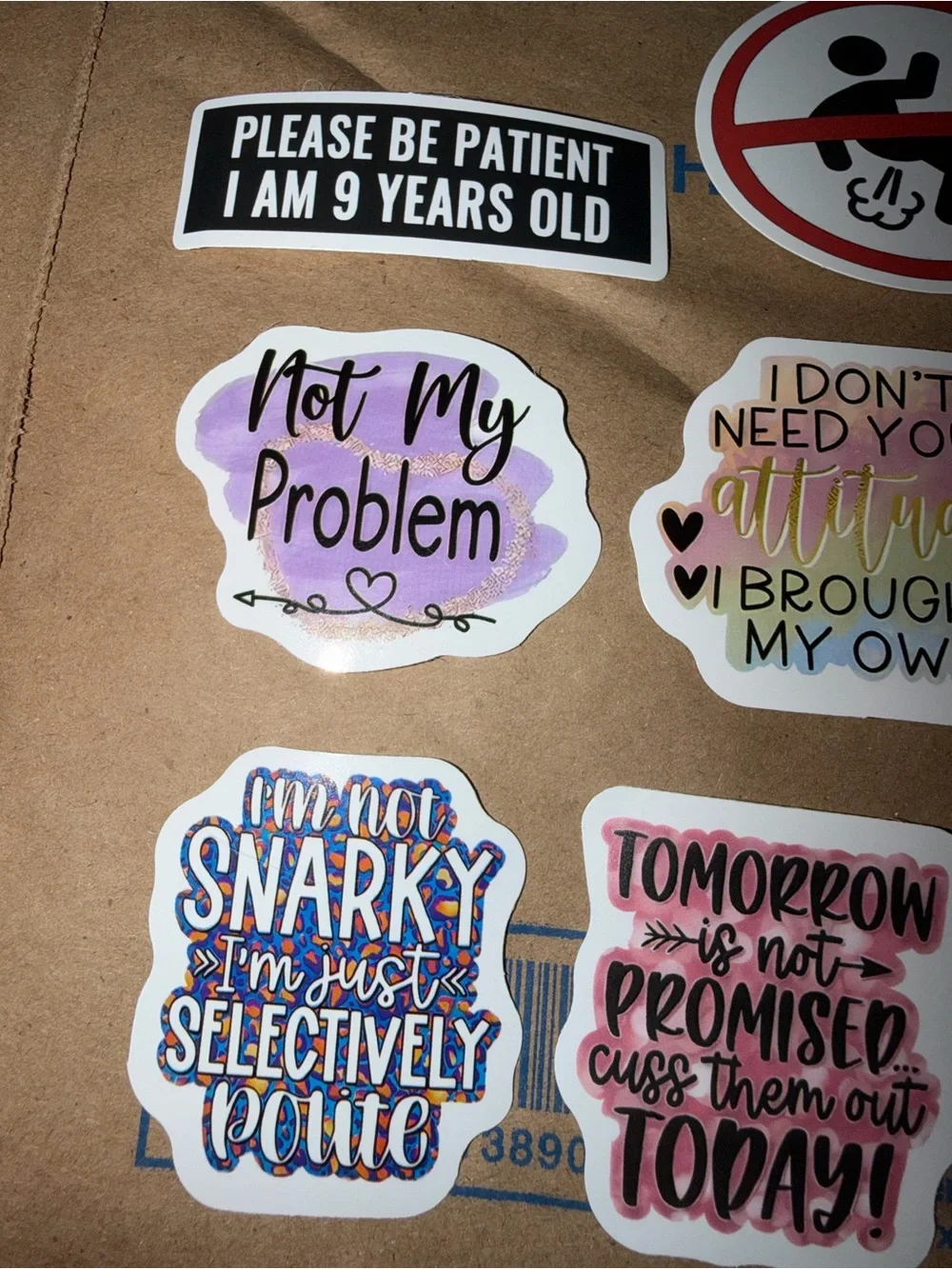 Multicolor Funny Quote Sticker Pack for Home Office & Notebooks